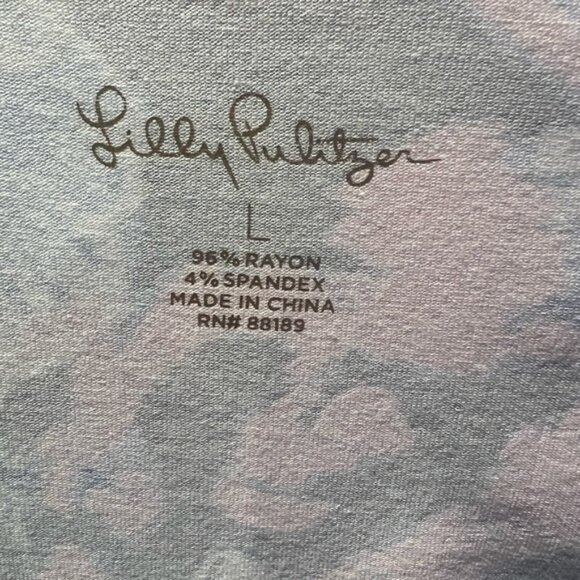 NWT Lilly Pulitzer casual dress, size L, blue floral print - Picture 4 of 4